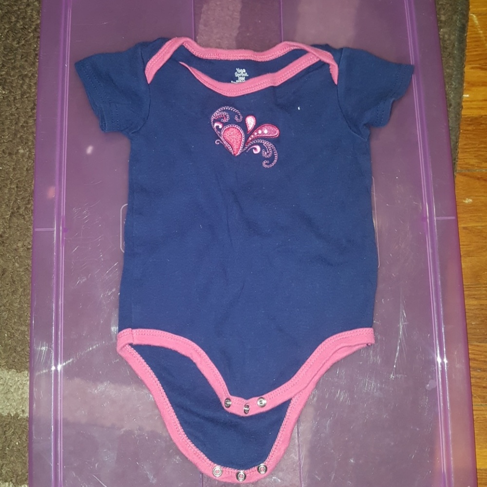 Yoga Sprout Navy Onesie